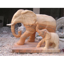 Animal jardim escultura ao ar livre arenito vermelho elelphant estátua